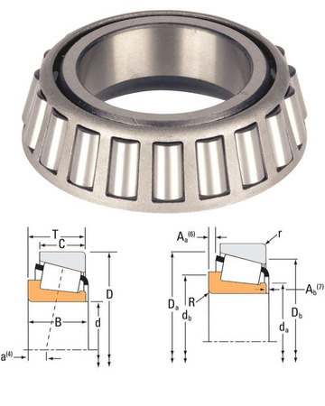 L44645 TIMKEN Pojedynczy calowy stożek łożyska 25.987 x 14.732 mm