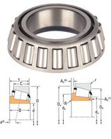 56425 TIMKEN Pojedynczy calowy stożek łożyska 107.95 x 36.513 mm